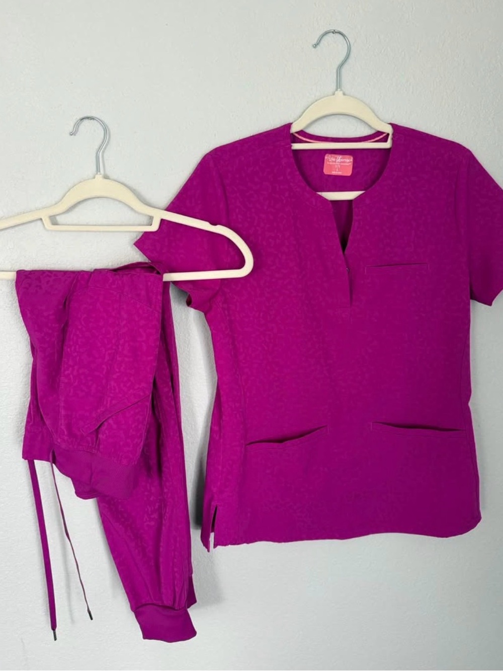 Cheetah Print Pink Scrubs- Drawstring Joggers